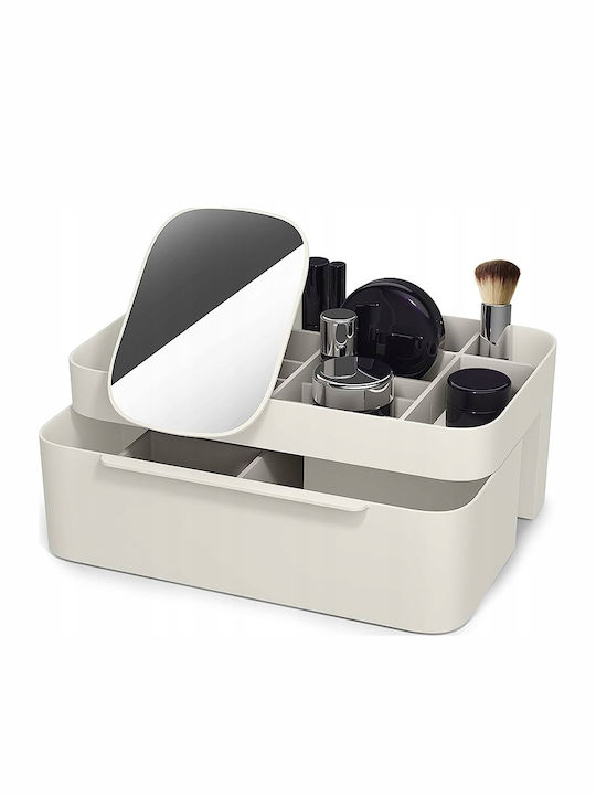 Organizator Cosmetice Cu Separatoare Alb 30x18.5x12.5cm