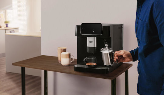 Beko Αυτόματη Μηχανή Espresso 1350W Πίεσης 19bar με Μύλο Άλεσης Μαύρη CEG7302B