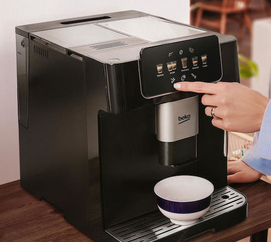 Beko Αυτόματη Μηχανή Espresso 1350W Πίεσης 19bar με Μύλο Άλεσης Μαύρη CEG7302B