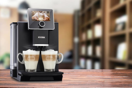 Nivona CafeRomatica 960 Αυτόματη Μηχανή Espresso 1465W Πίεσης 15bar για Cappuccino με Μύλο Άλεσης Μαύρη