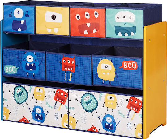 Система за съхранение на играчки от пластмаса Monster Многоцветен 92x30x60см 1бр