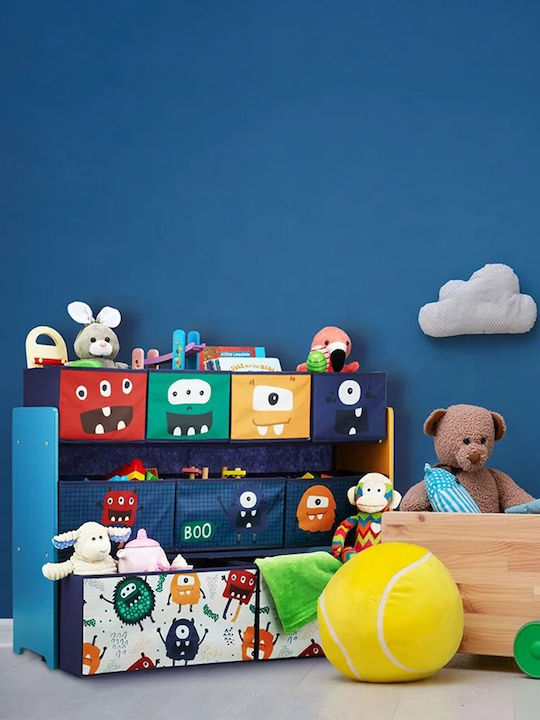 Система за съхранение на играчки от пластмаса Monster Многоцветен 92x30x60см 1бр