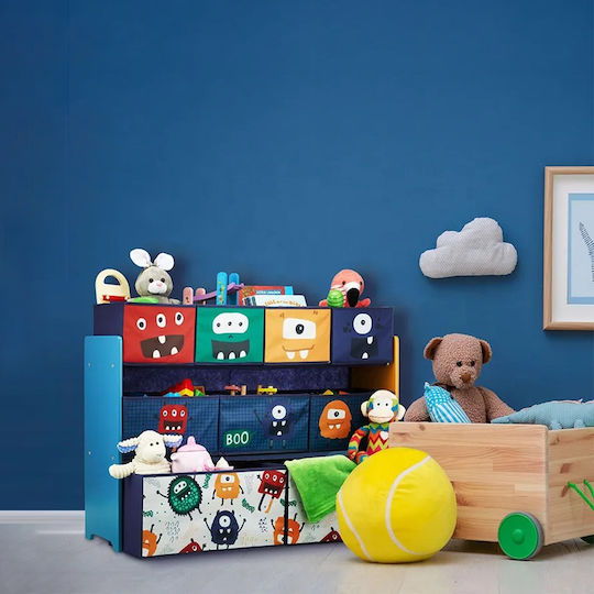 Система за съхранение на играчки от пластмаса Monster Многоцветен 92x30x60см 1бр