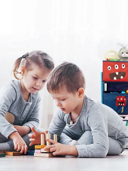 Система за съхранение на играчки от пластмаса Monster Многоцветен 92x30x60см 1бр