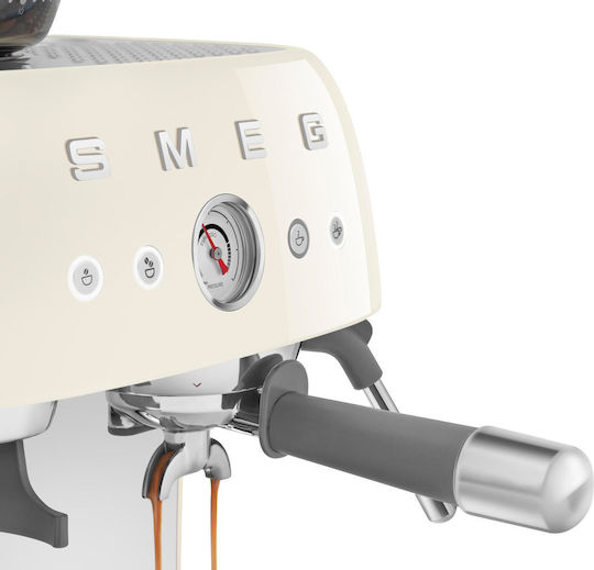 Smeg Automatic Espresso Machine 1650W Pressure 20bar with Grinder Beige EGF03CREU