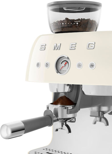 Smeg Automatic Espresso Machine 1650W Pressure 20bar with Grinder Beige EGF03CREU