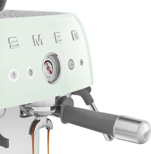 Smeg Automatic Espresso Machine 1650W Pressure 20bar with Grinder Green EGF03PGEU