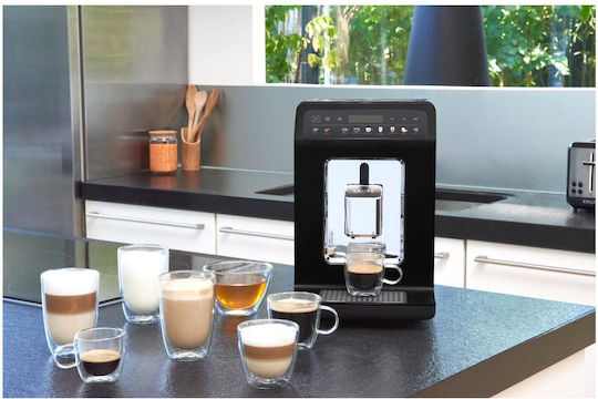 Krups Evidence One Αυτόματη Μηχανή Espresso 1450W Πίεσης 15bar για Cappuccino με Μύλο Άλεσης Μαύρη EA8958