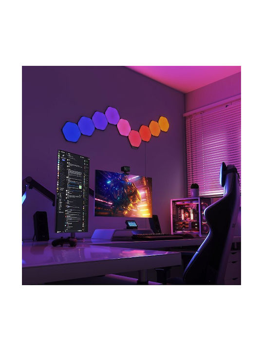 Nanoleaf Shapes Bluetooth/WiFi Dekorative Lampe Sechseck Schwarz 3Stück