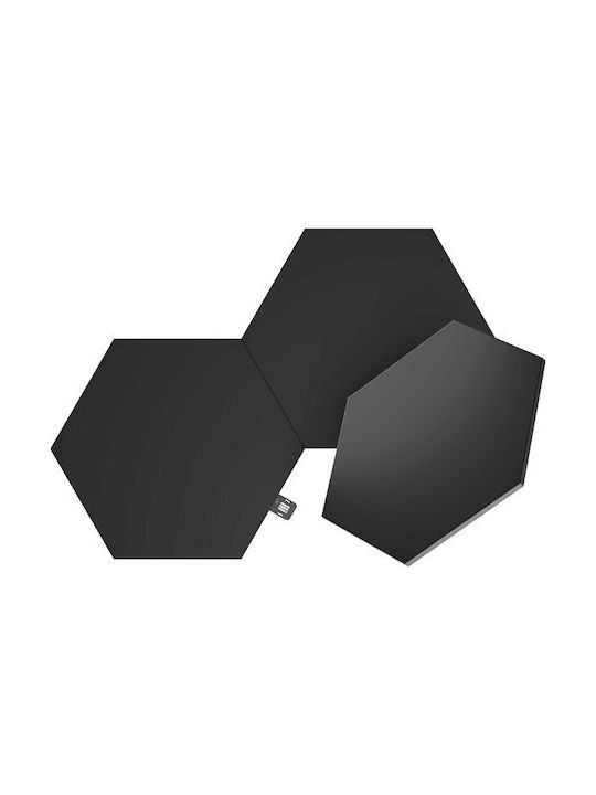 Nanoleaf Shapes Bluetooth/WiFi Dekorative Lampe Sechseck Schwarz 3Stück