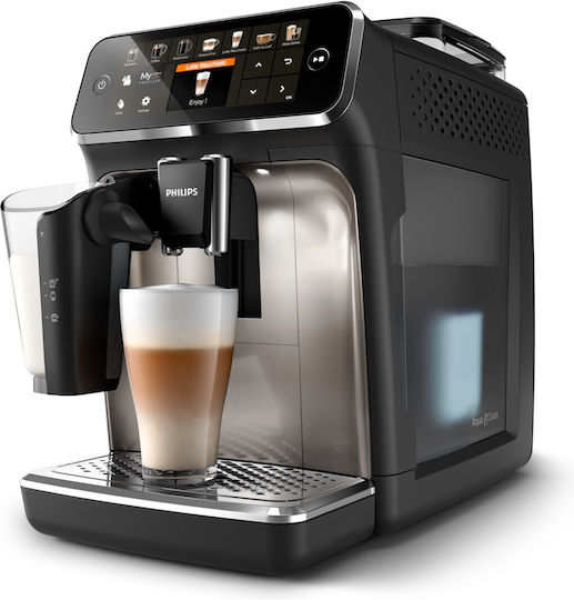Philips 5400 Series Автоматична Еспресо Кафемашина 1500W 15bar Налягане за Cappuccino с Мелачка Черна EP5447/90
