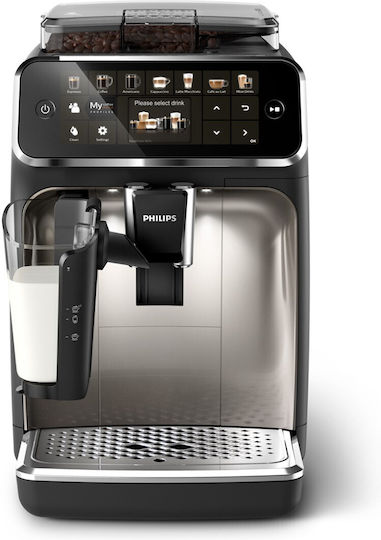 Philips 5400 Series Автоматична Еспресо Кафемашина 1500W 15bar Налягане за Cappuccino с Мелачка Черна EP5447/90