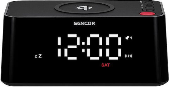 Sencor Ceas De Masă Digital Cu Ceas Deșteptător Și Încărcare Wireless Negru SDC 7600 Qi