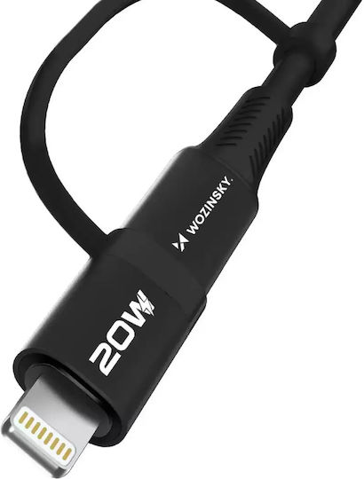 Wozinsky Regular Cablu USB la Type-C / Lightning cu mai multe porturi 4A Negru 1m (HU-5907769308819)