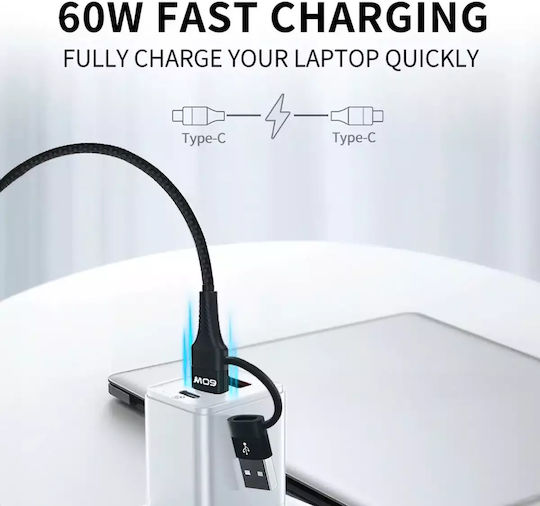 Wozinsky Regular Cablu USB la Type-C / Lightning cu mai multe porturi 4A Negru 1m (HU-5907769308819)