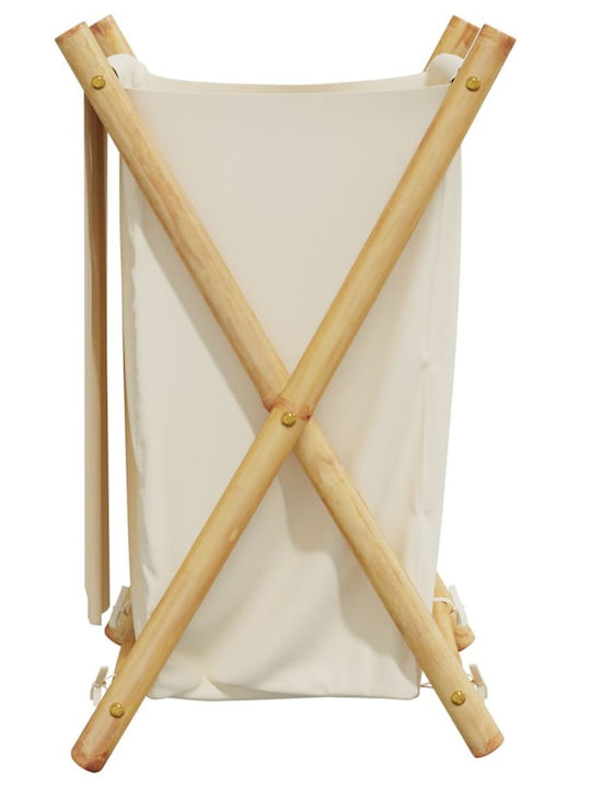 vidaXL 368034 Καλάθι Απλύτων Bamboo Πτυσσόμενο 41.5x36x63.5cm Μπεζ