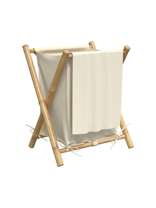 vidaXL 368035 Καλάθι Απλύτων Bamboo Πτυσσόμενο 45x55x63.5cm Μπεζ