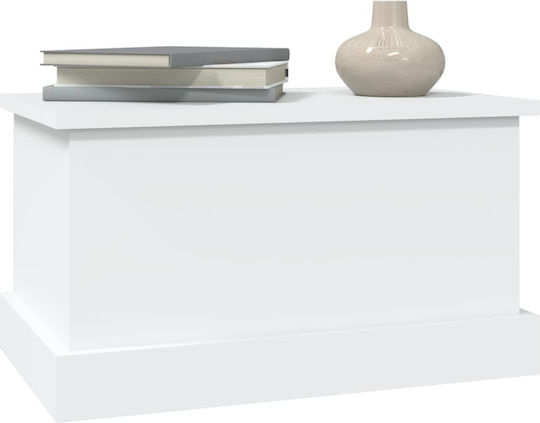 vidaXL Hölzernes Aufbewahrungsbox mit Deckel White 50x30x28cm 1Stück
