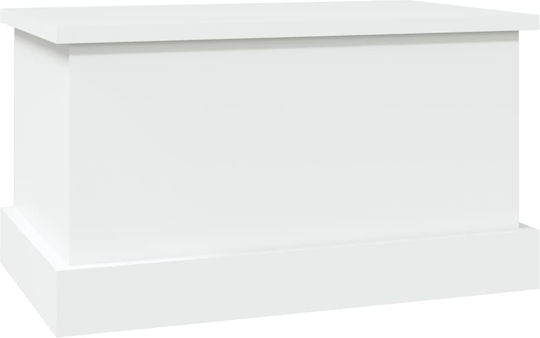 vidaXL Hölzernes Aufbewahrungsbox mit Deckel White 50x30x28cm 1Stück