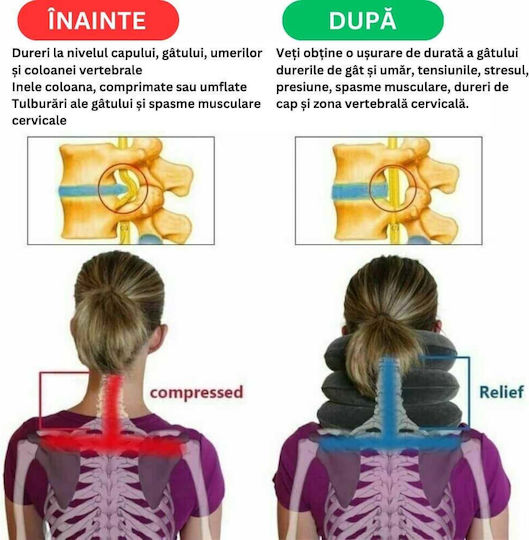 Pernă de masaj pentru gât, spate & corp Albastru