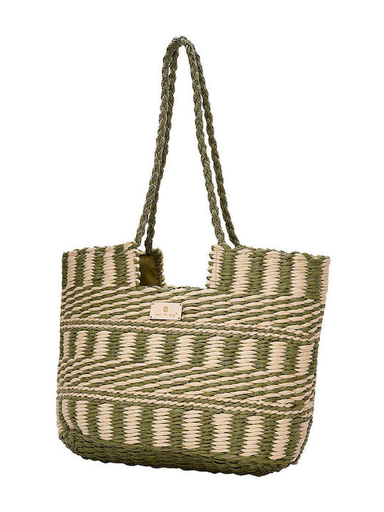 Bag to Bag Ψάθινη Women's Bag Shoulder Green