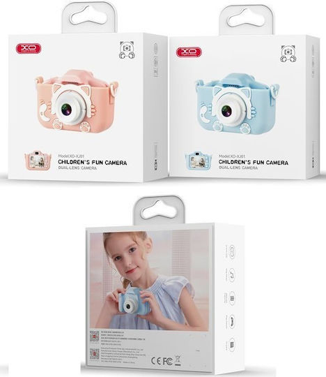 XO XJ01 Children's Camera 40MP Optical Zoom 8x Pink