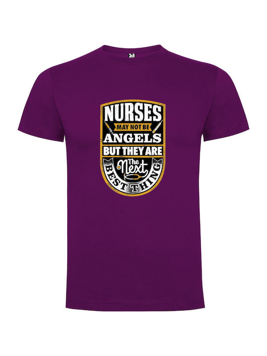 Nursing T-shirt Among Us Μωβ