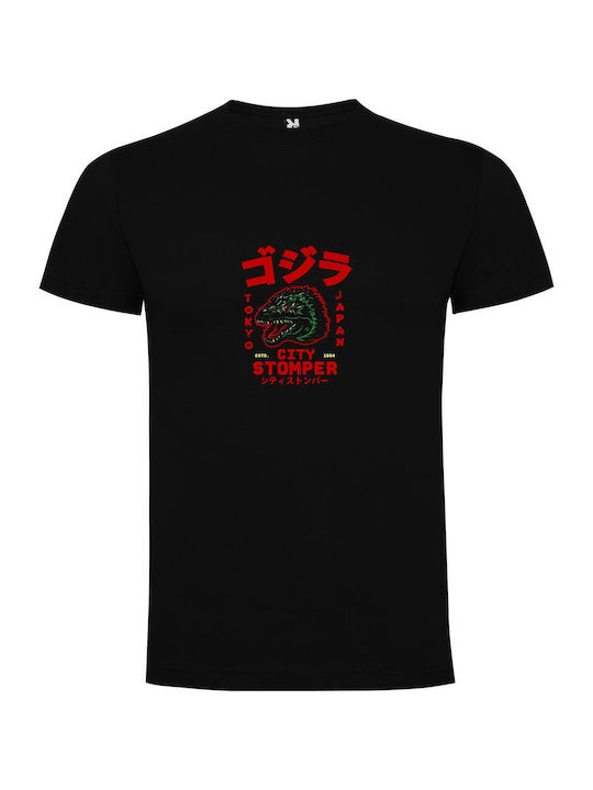 iLovePrints Godzilla Tokyo T-shirt Schwarz