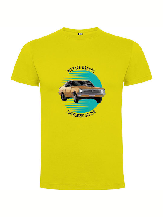 iLovePrints Vintage Yellow Cruiser T-shirt Yellow