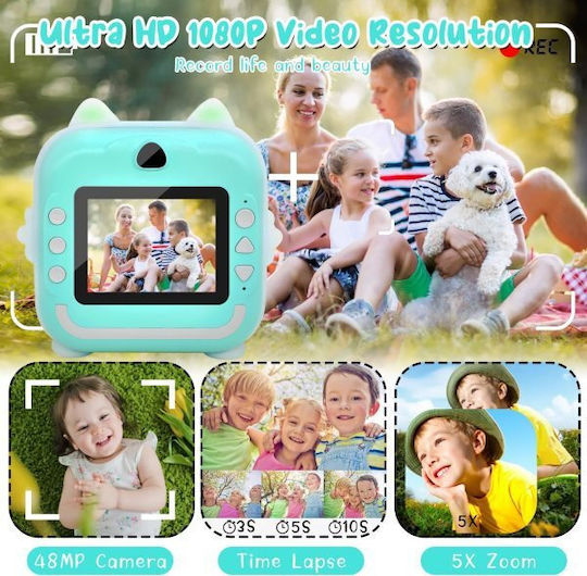 Q5 Children's Camera with Thermal Printing Blue