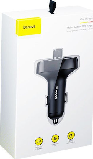 Baseus FM Car Transmitter T-typed S-09 with Bluetooth / MicroSD / USB