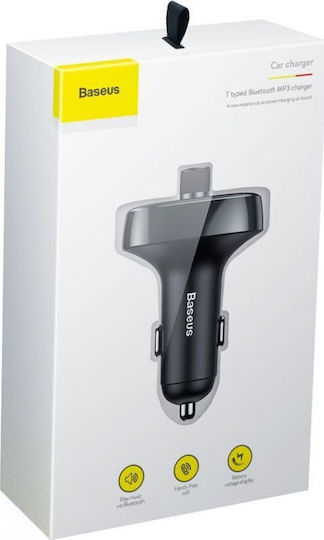 Baseus FM Car Transmitter T-typed S-09 with Bluetooth / MicroSD / USB