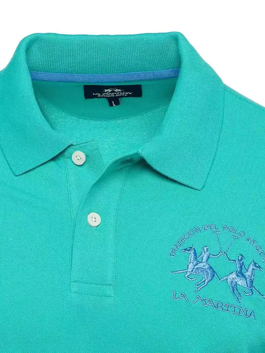 La Martina Men's Short Sleeve Blouse Polo Green