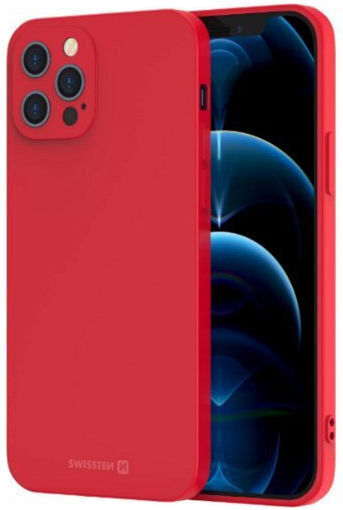 Swissten Back Cover Din Silicon Roșu iPhone 15 Pro
