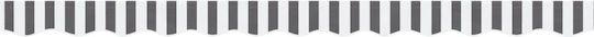Vidaxl Replacement Mesh Fabric Curtain Striped Charcoal White 3m Charcoal