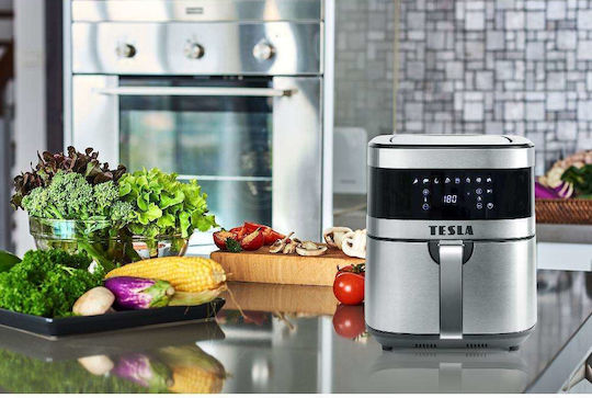 Tesla Q60 XL Air Fryer 6lt Ασημί