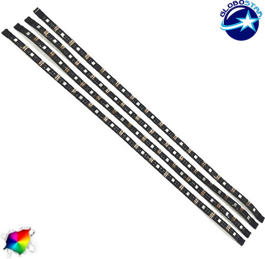 GloboStar Αδιάβροχη Ταινία LED Τηλεόρασης USB 5V RGB Φως 4x50cm Τύπου SMD5050 με Τροφοδοτικό & Τηλεχειριστήριο