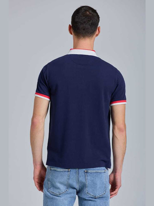 Gant Bluza Bărbătească cu Mânecă Scurtă Polo Albastru marin