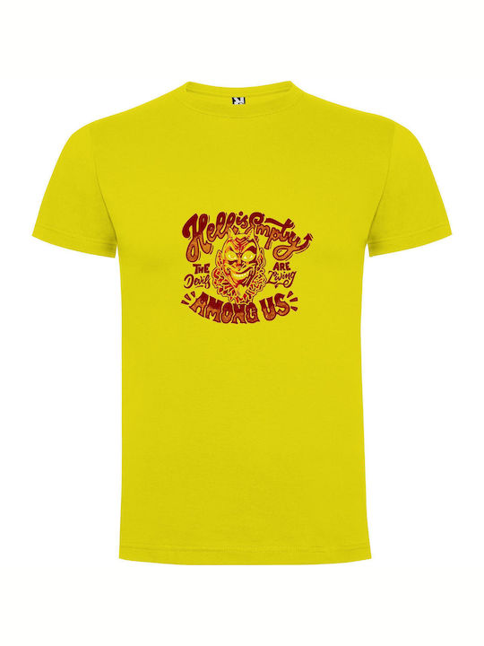 iLovePrints Demonic Bliss T-shirt Yellow