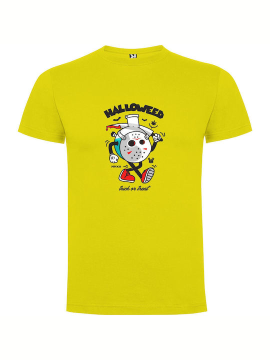 iLovePrints Horror Hockey T-shirt Yellow