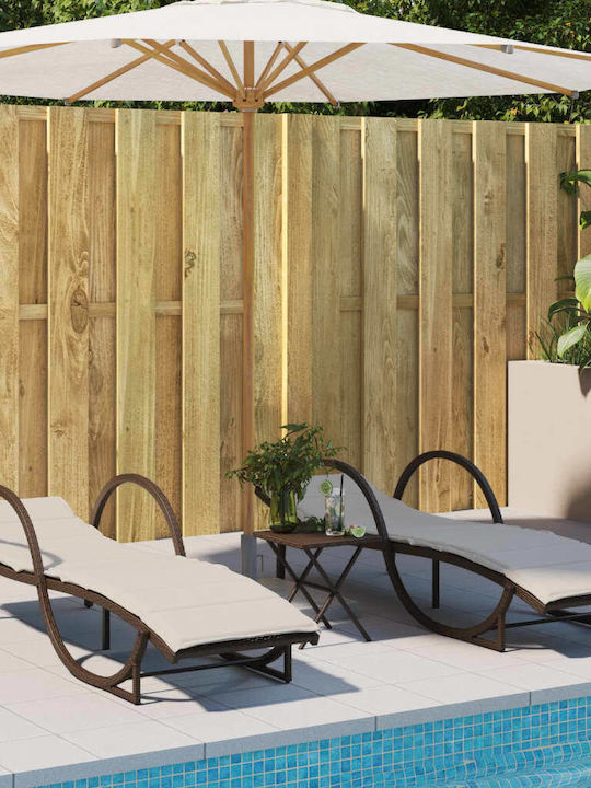 Ξαπλώστρα Rattan με Μαξιλάρι 60x199x42εκ.