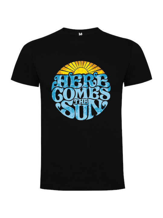 iLovePrints Sunny Flare Poster T-shirt Black