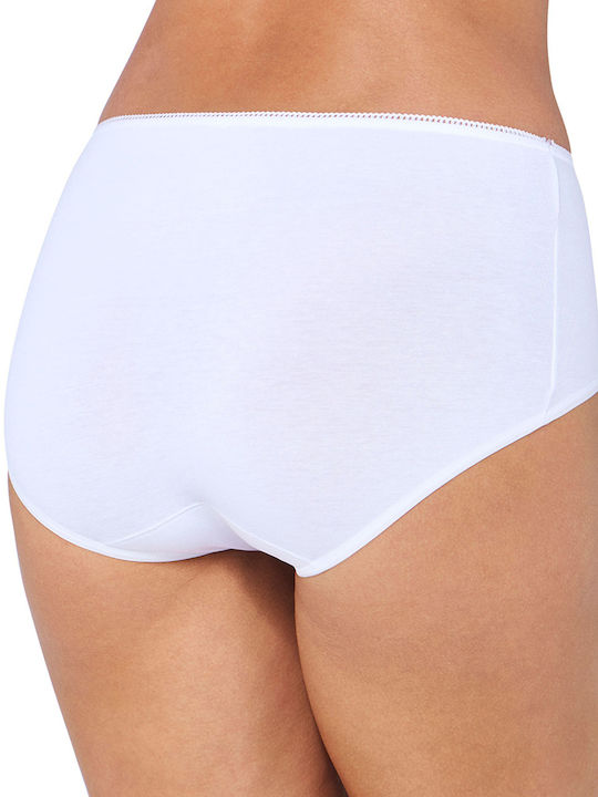 24/7 Βαμβακερά High Waist Women's Slip 3Pack White