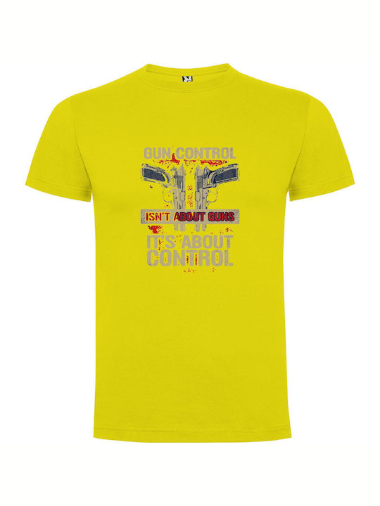 iLovePrints Control The Shot T-shirt Yellow