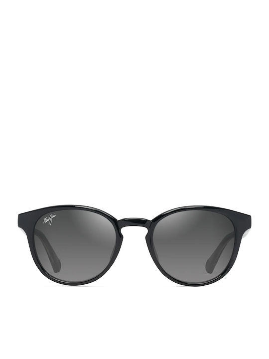 Maui Jim Unisex Sonnenbrille mit Schwarz Gestell und Schwarz Verlaufsfarbe Spiegel Linse