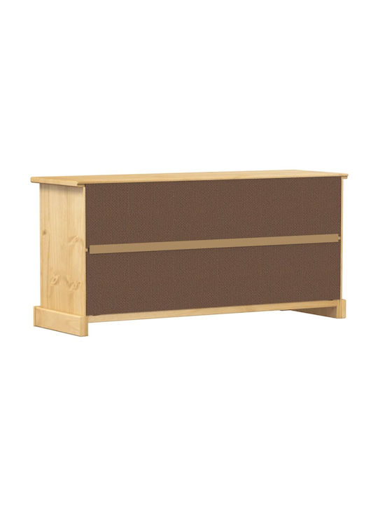 Schuhschrank aus Massivholz 99x32x47cm