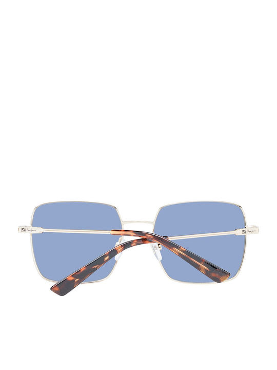 Pepe Jeans Men's Sunglasses with Silver Metal Frame and Blue Lens PJ5198-400