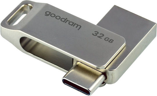 GoodRAM ODA3 32GB USB 3.2 Стик с връзка USB-C & USB-A Сребрист