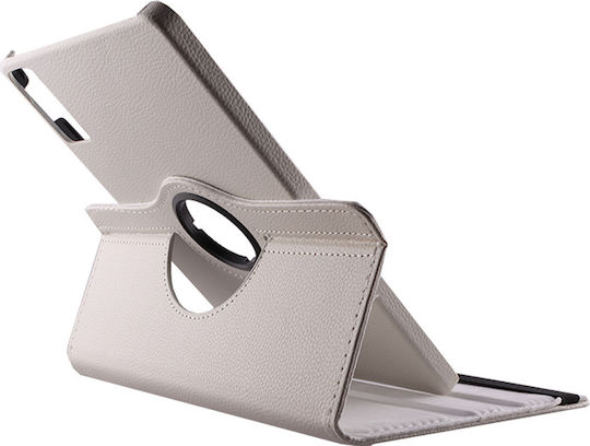 Volte-Tel Flip Cover Δερμάτινη Περιστρεφόμενη Λευκή (Xiaomi Redmi Pad SE)