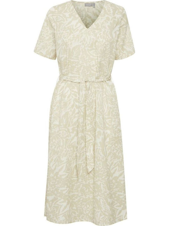 Sommer Midi Damenkleid für Hochzeit - Taufe Beige